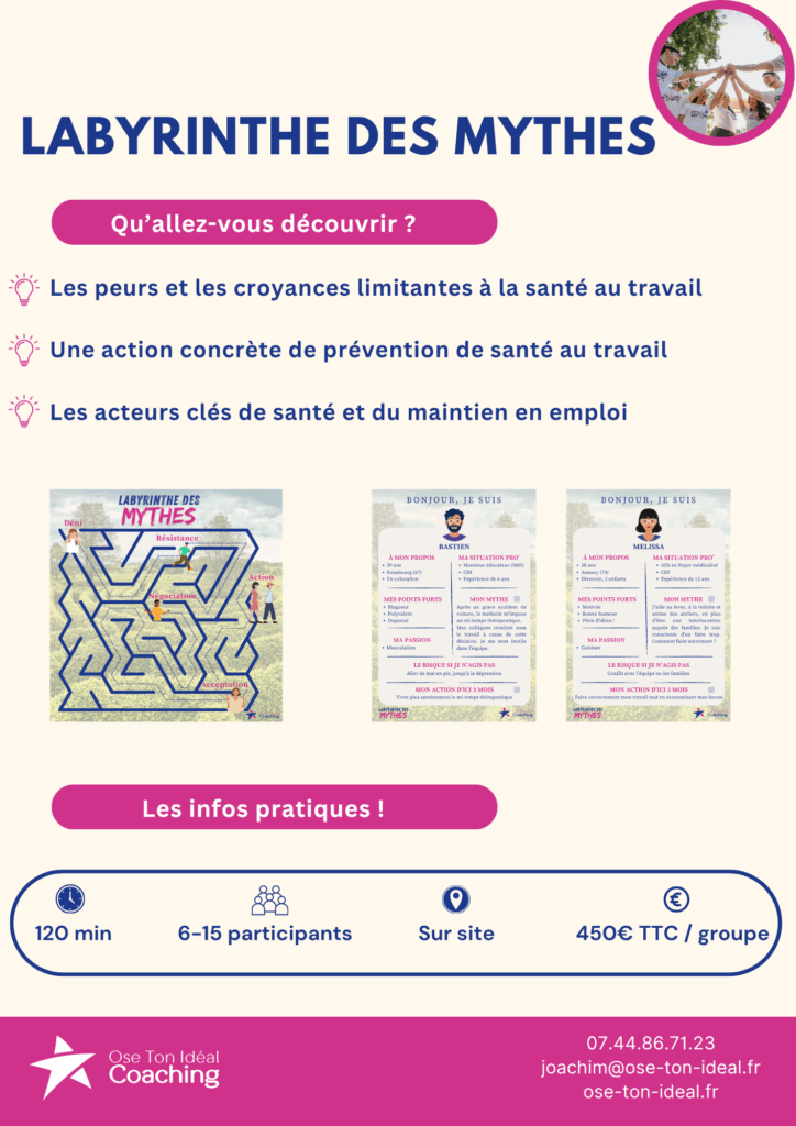 flyer sensibilisation prévention santé au travail - verso